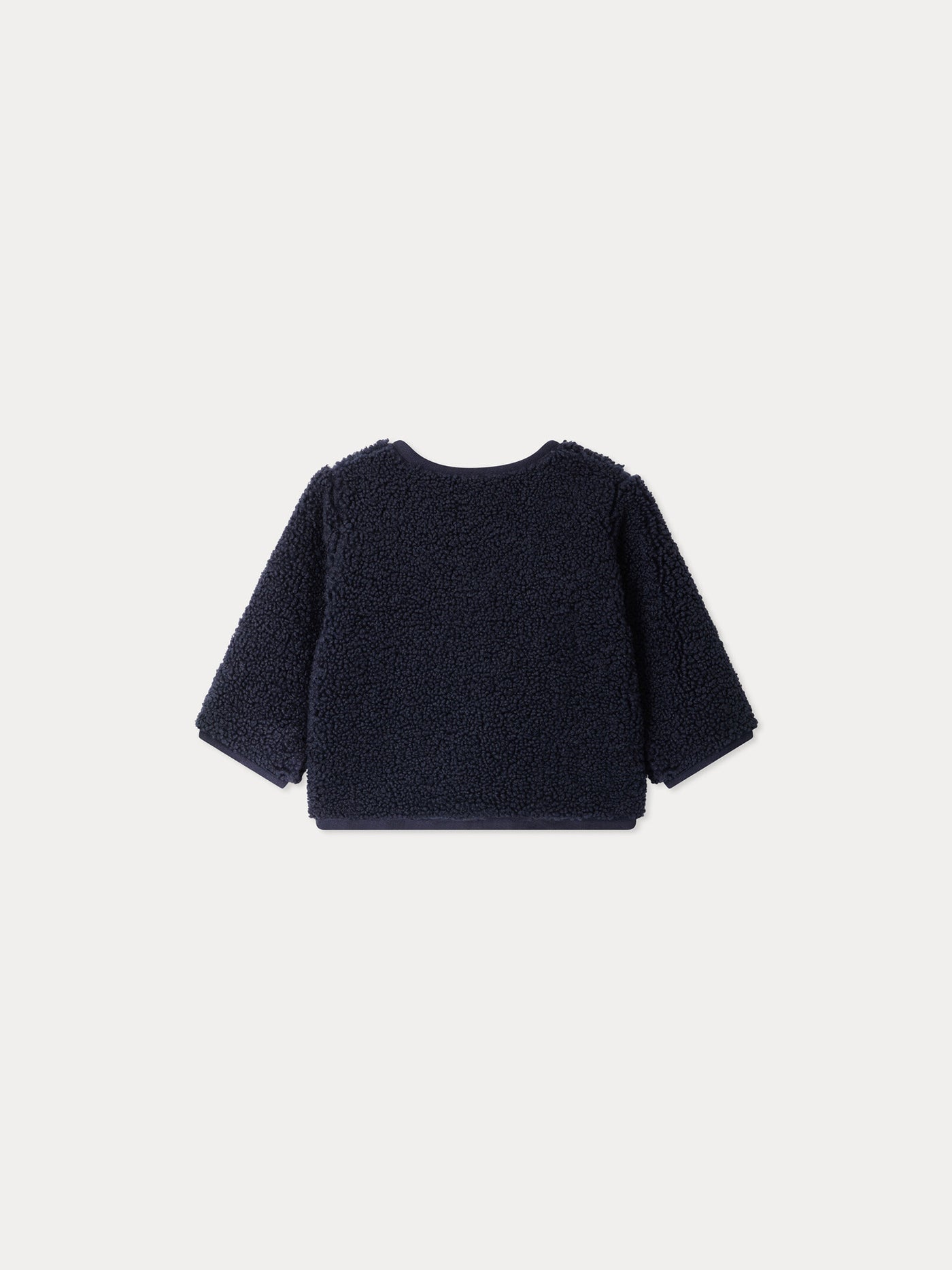 Melice navy baby coat in reversible fleece