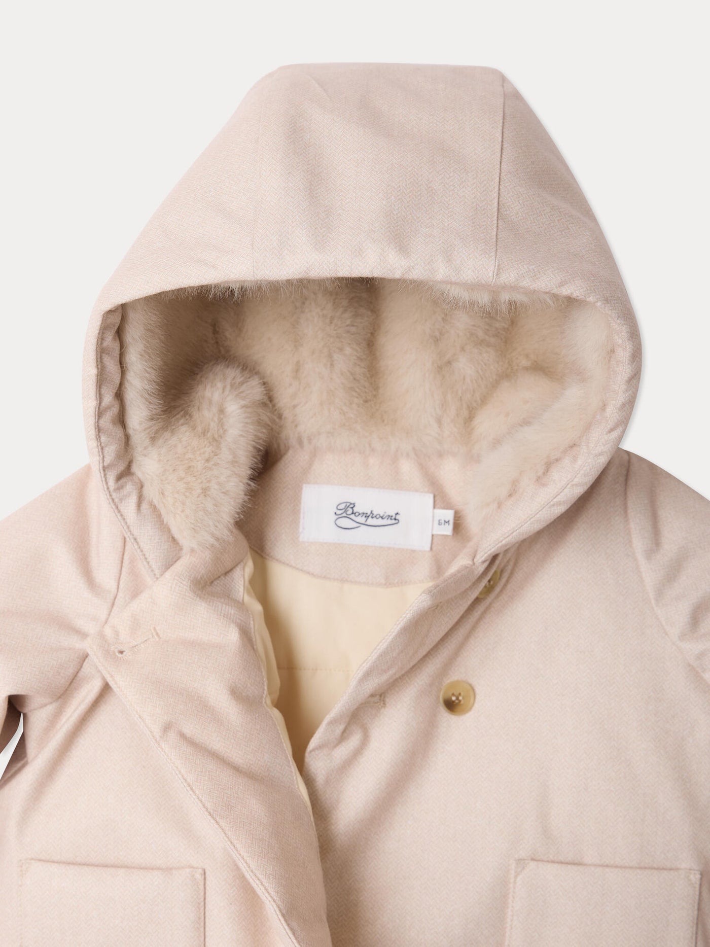 Misha baby coat padded water-repellent and waterproof with cross-button closure