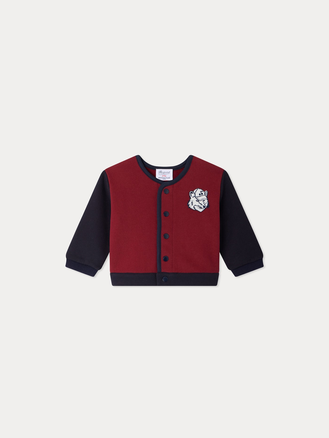 Bonpoint x Maison Kitsuné Eris baby quilted sweatshirt in organic cotton