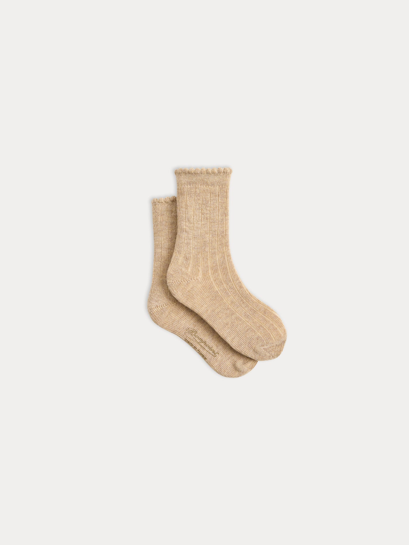 Elwen baby socks in heather beige
