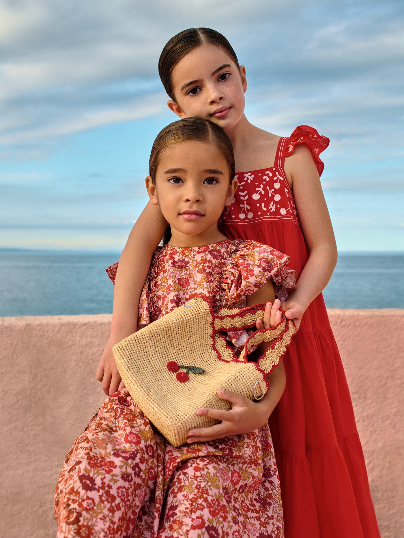 Lizzy dress with ruffles in Liberty fabric and organic cotton