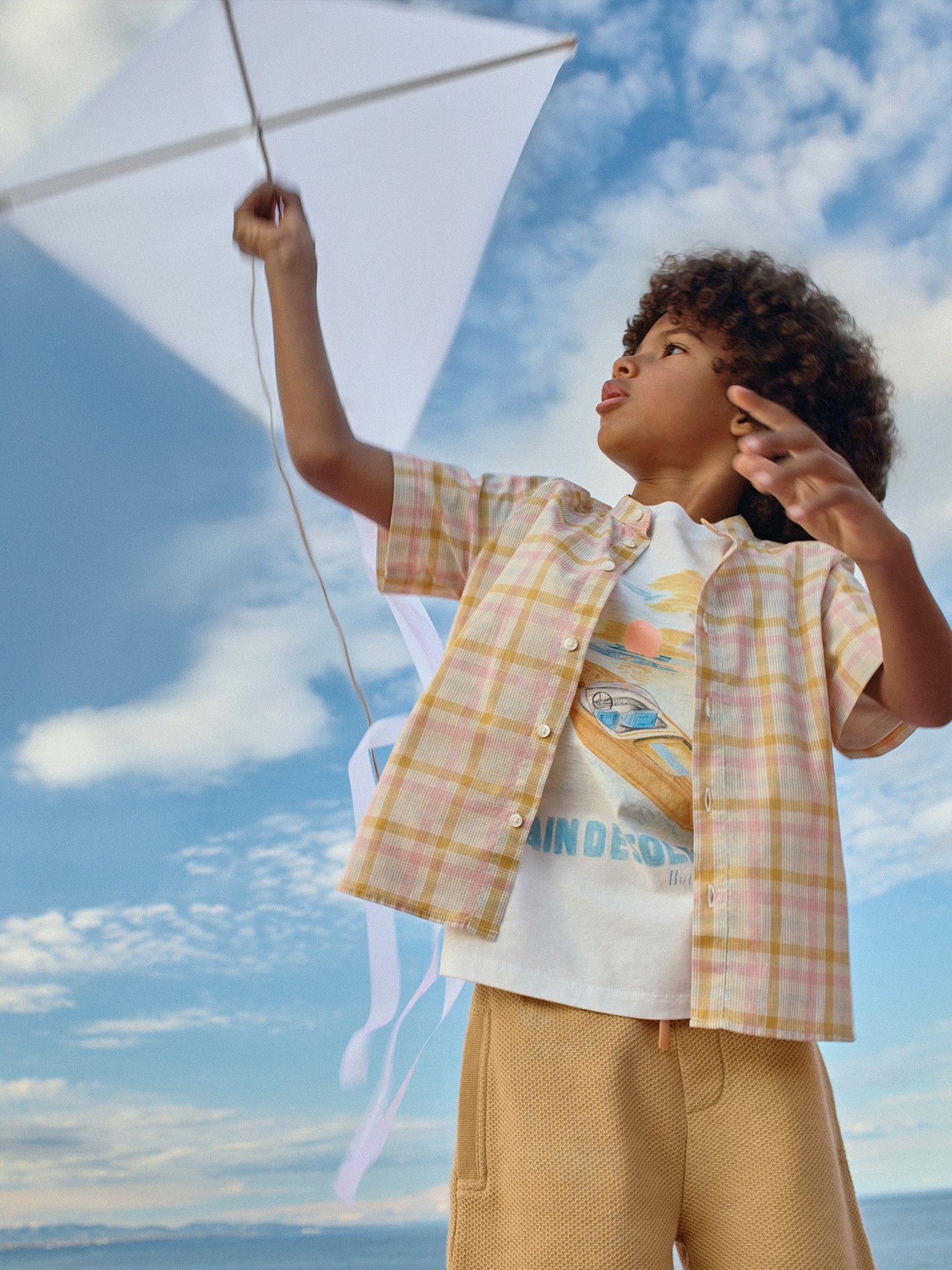 Thibald "bain de soleil" print t-shirt in organic cotton