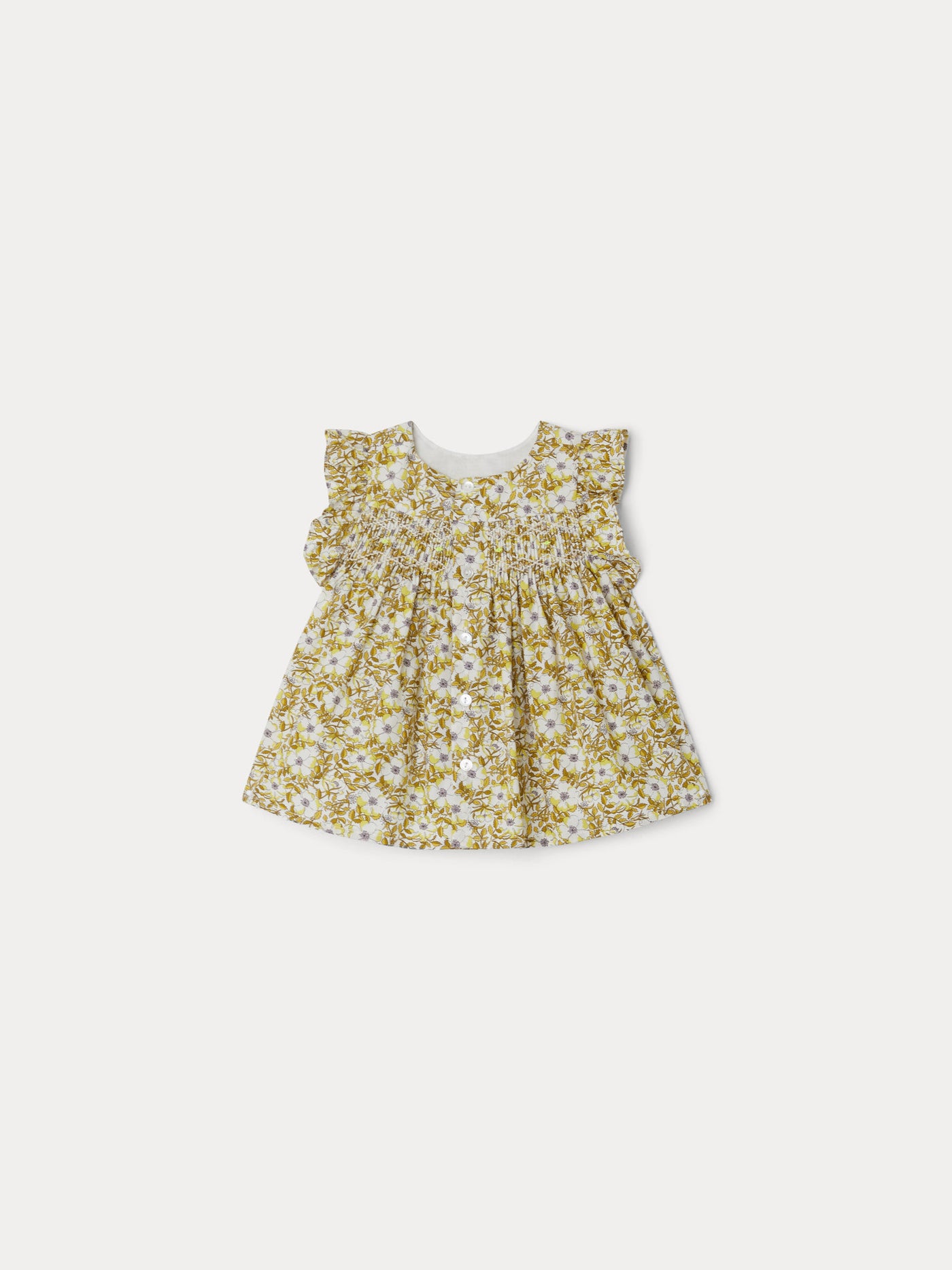 Naomie Smocked Blouse linden flowers