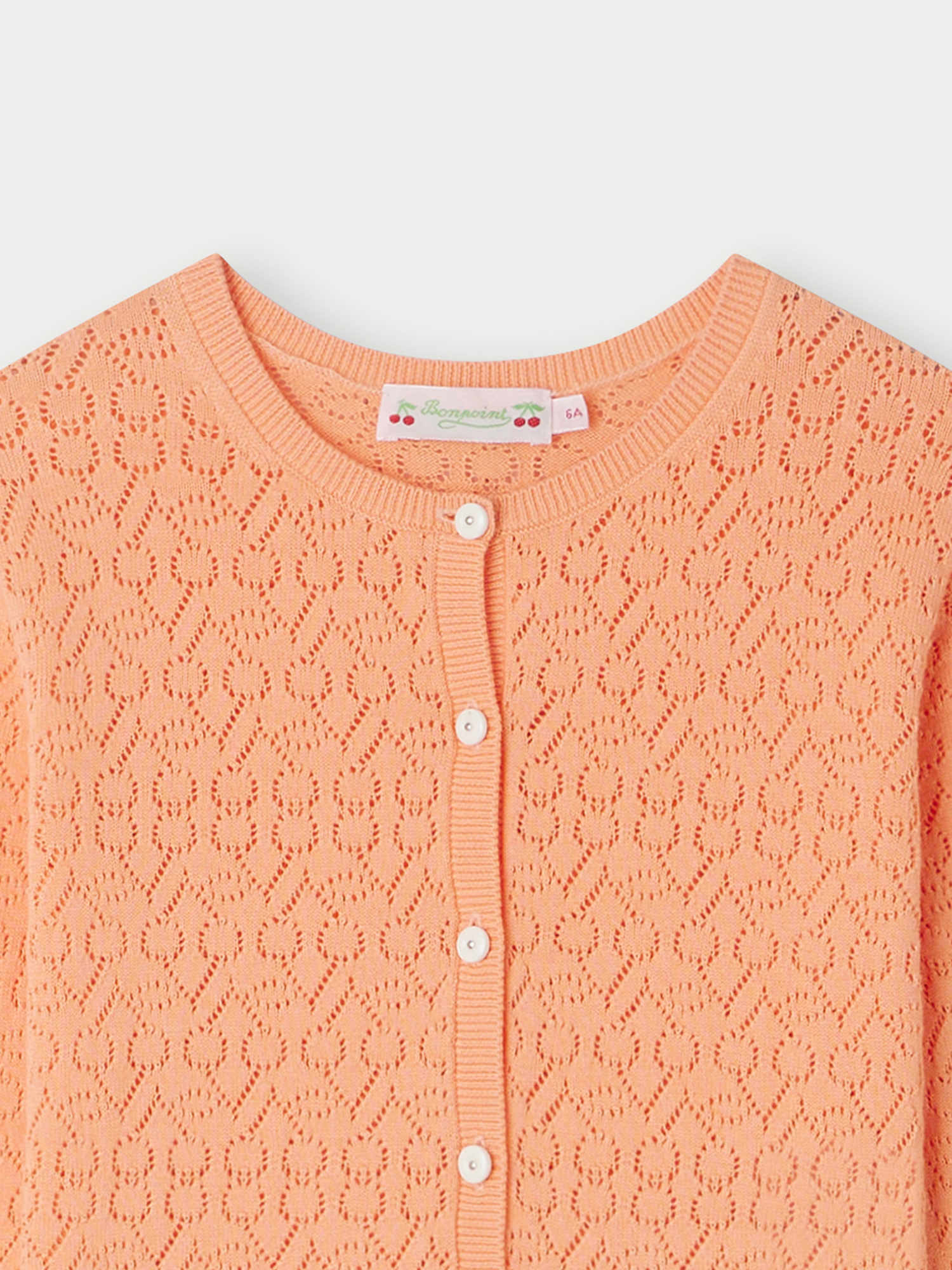 Cherry Cardigan apricot • Bonpoint