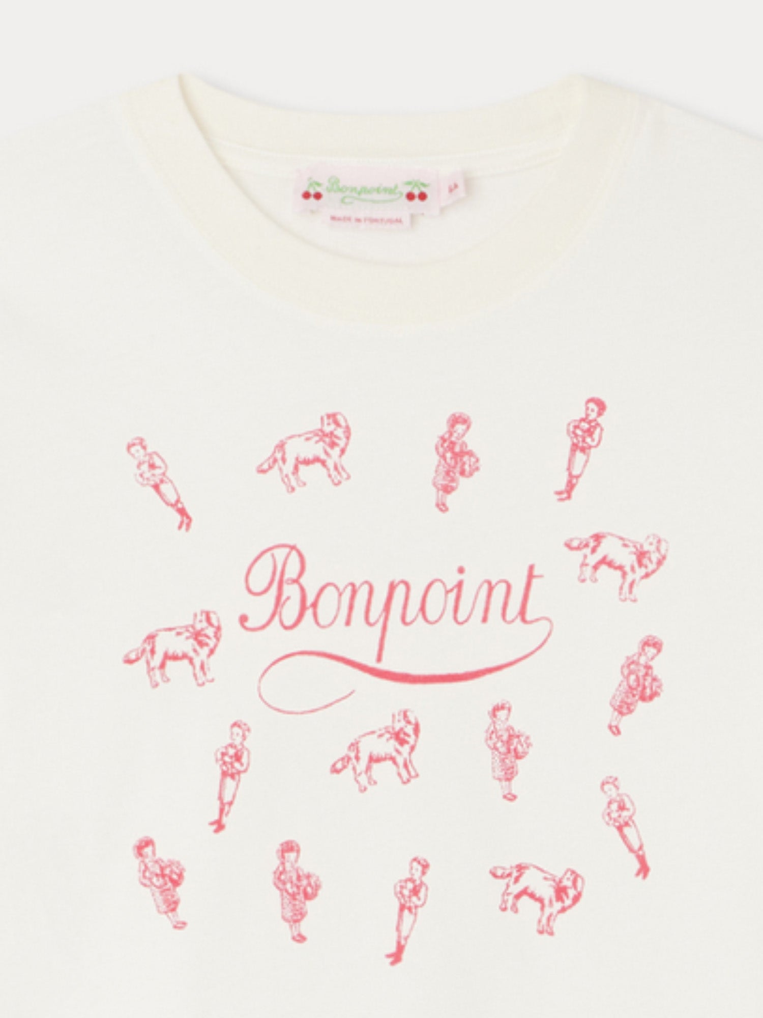 Bonpoint cherry-print long-sleeved T-shirt - Neutrals