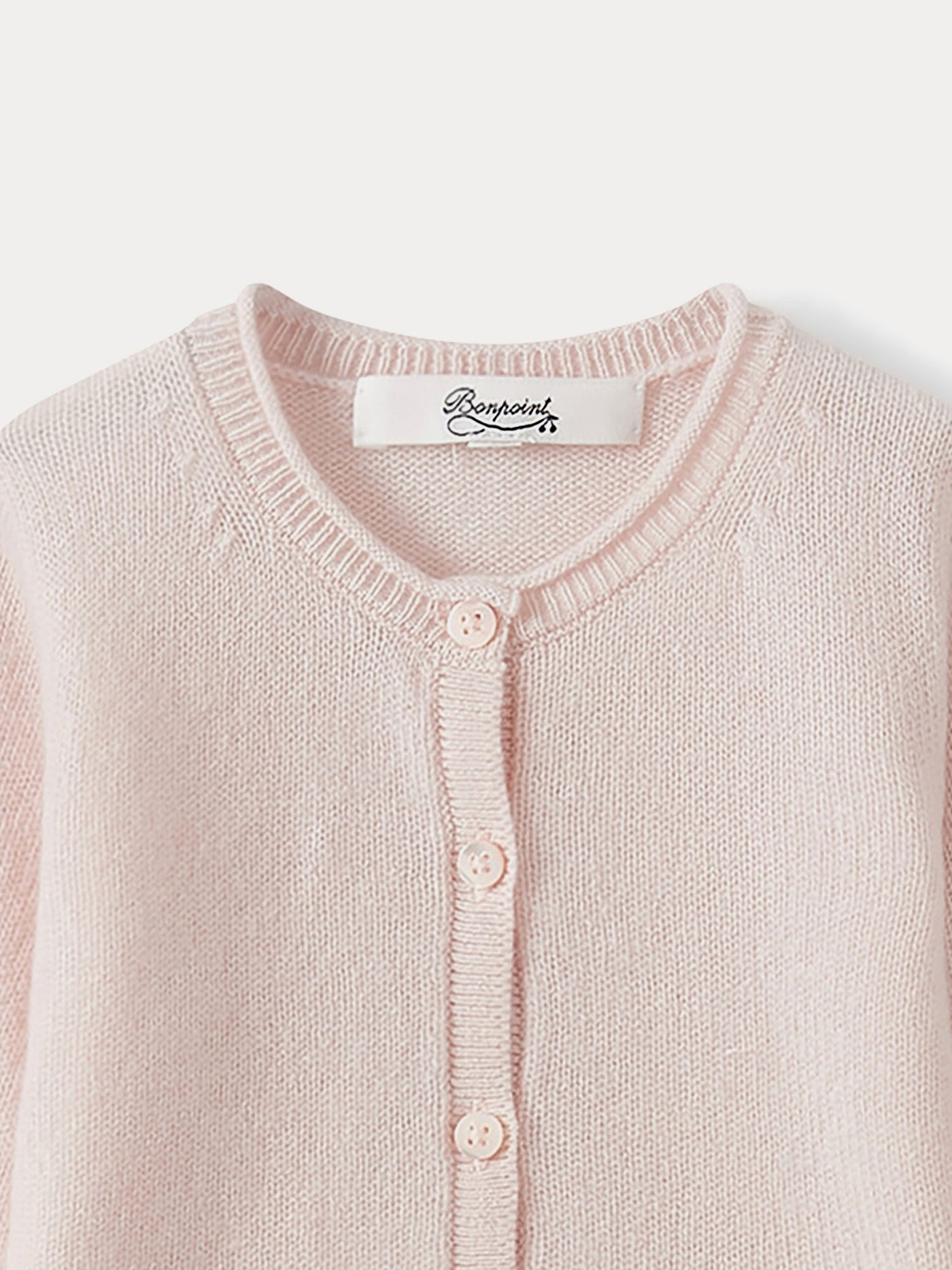 Cashmere Cardigan for Baby pale pink  newborn sweaters and cardigans •  Bonpoint