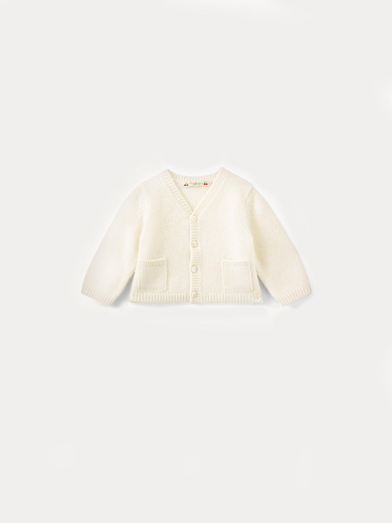 Baby Cashmere Cardigan milk white | baby girl sweaters and cardigans •  Bonpoint