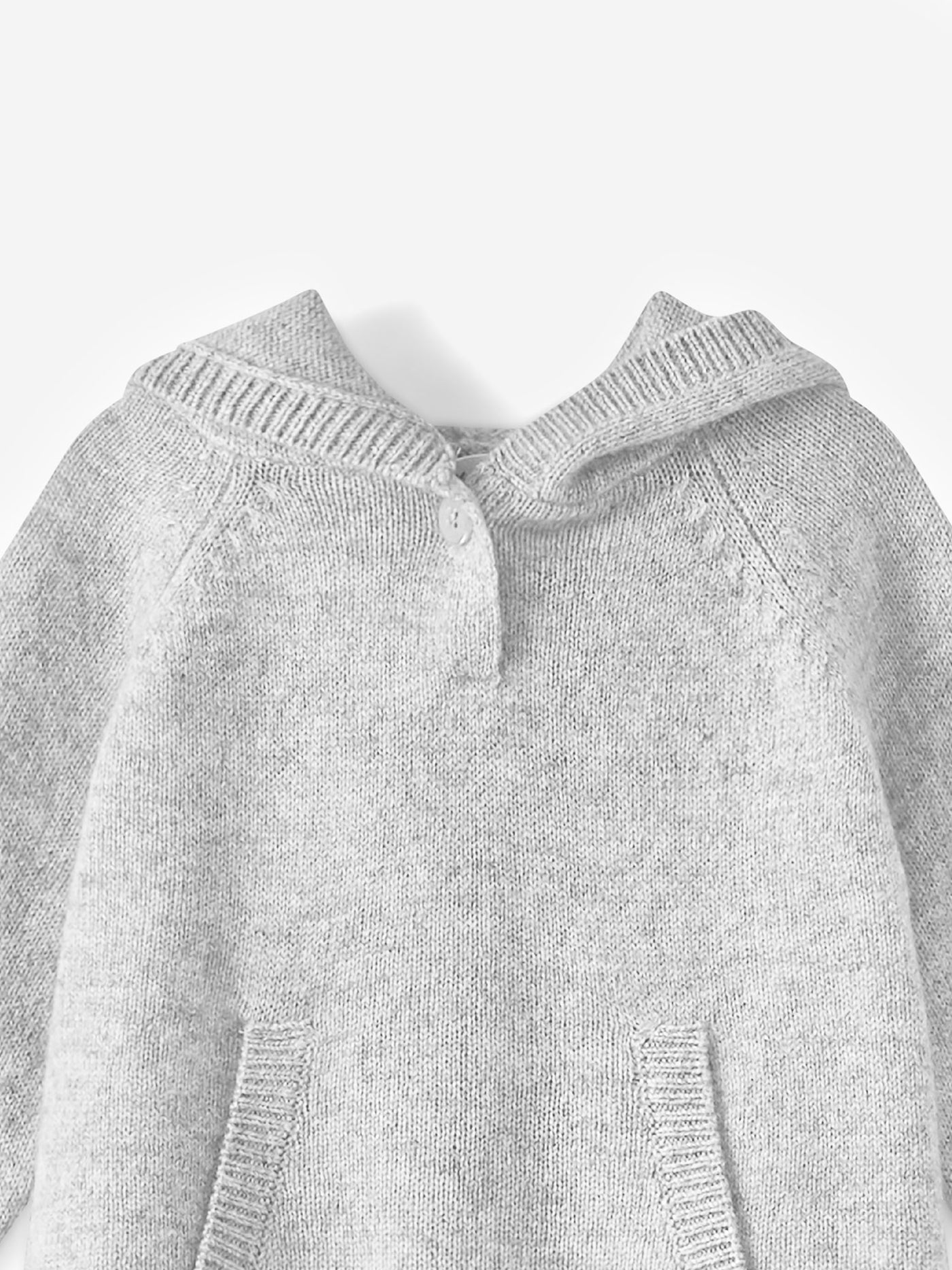 Baby Cashmere Sweater heathered gray  newborn sweaters and cardigans •  Bonpoint