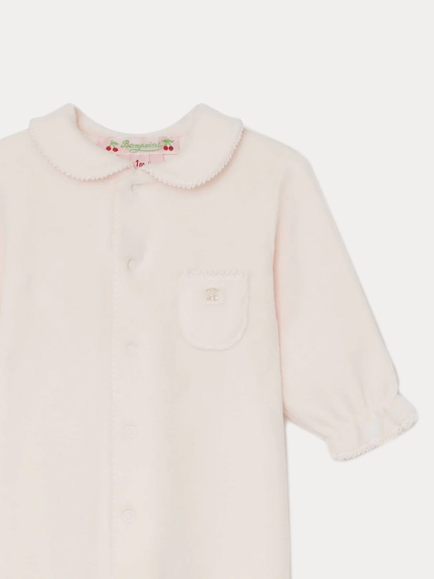 Baby round Neck Sleepsuit pale pink