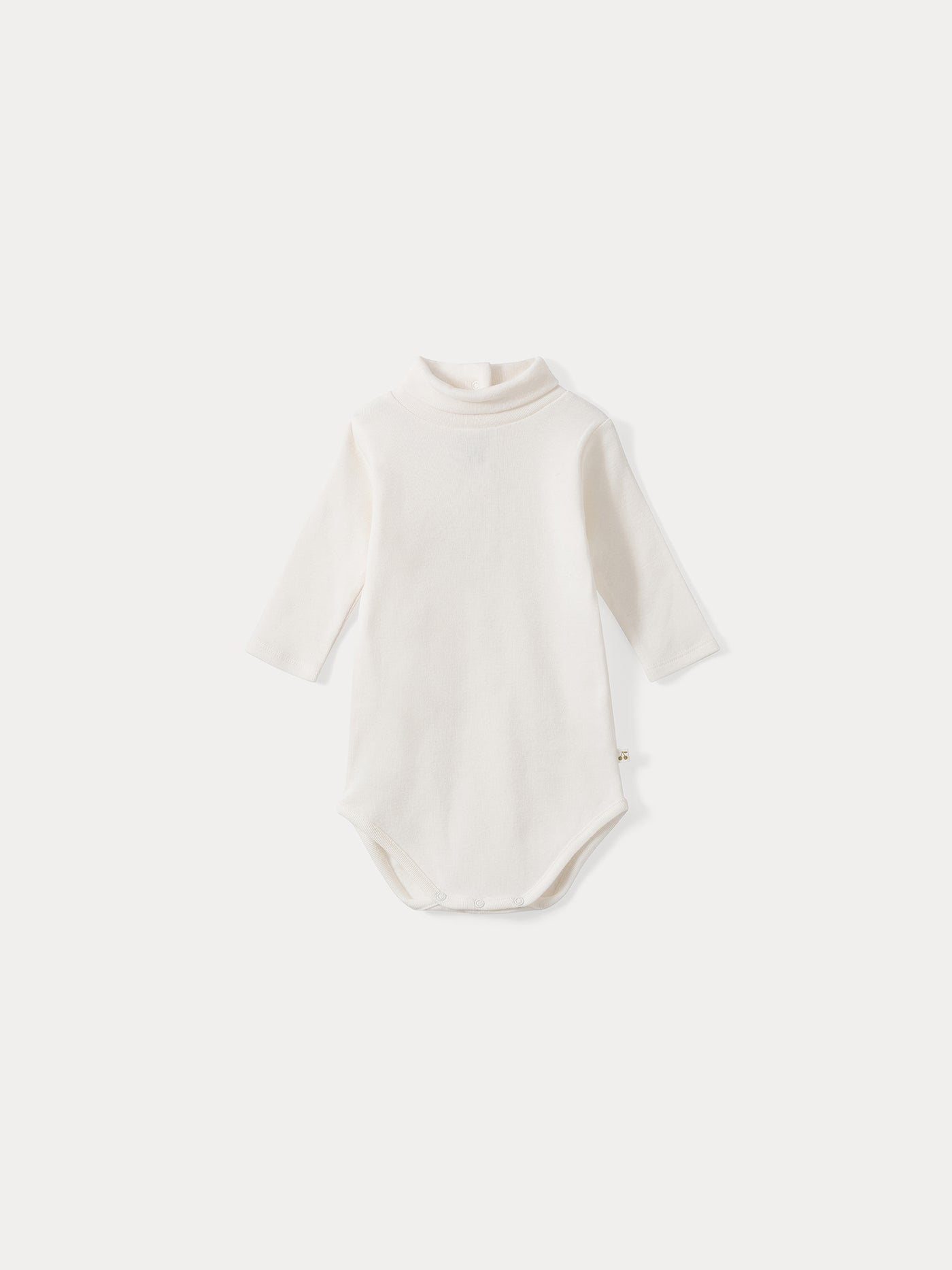 Baby Turtleneck Onesie milk white | newborn pajamas • Bonpoint