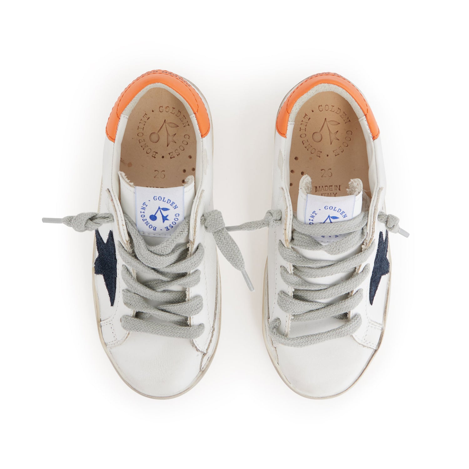 Bonpoint x Golden Goose Leather Sneakers blue | child shoes