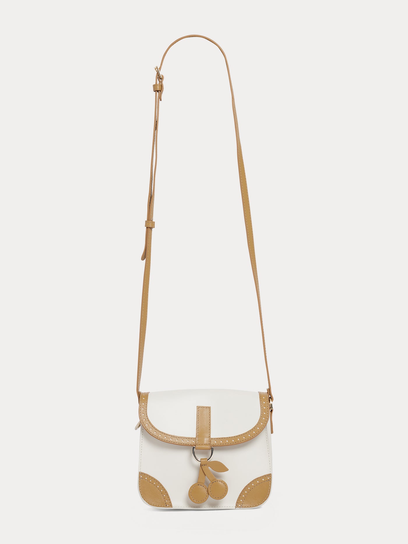 Tadam Two-Tone Leather Purse milk white