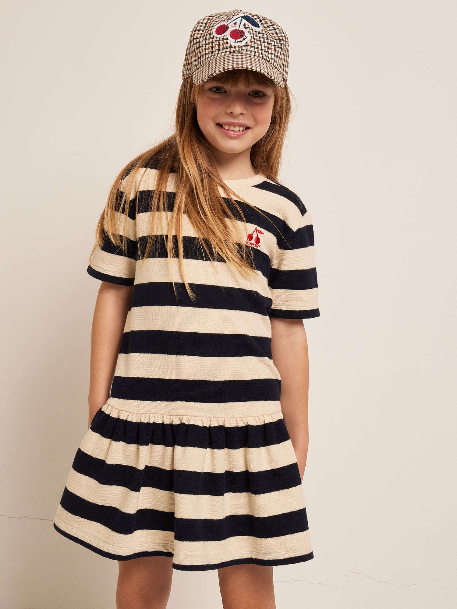 Amaia Dress navy stripes • Bonpoint