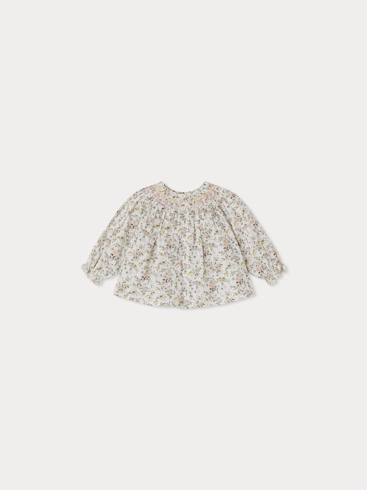 Griotte Smocked Blouse natural white