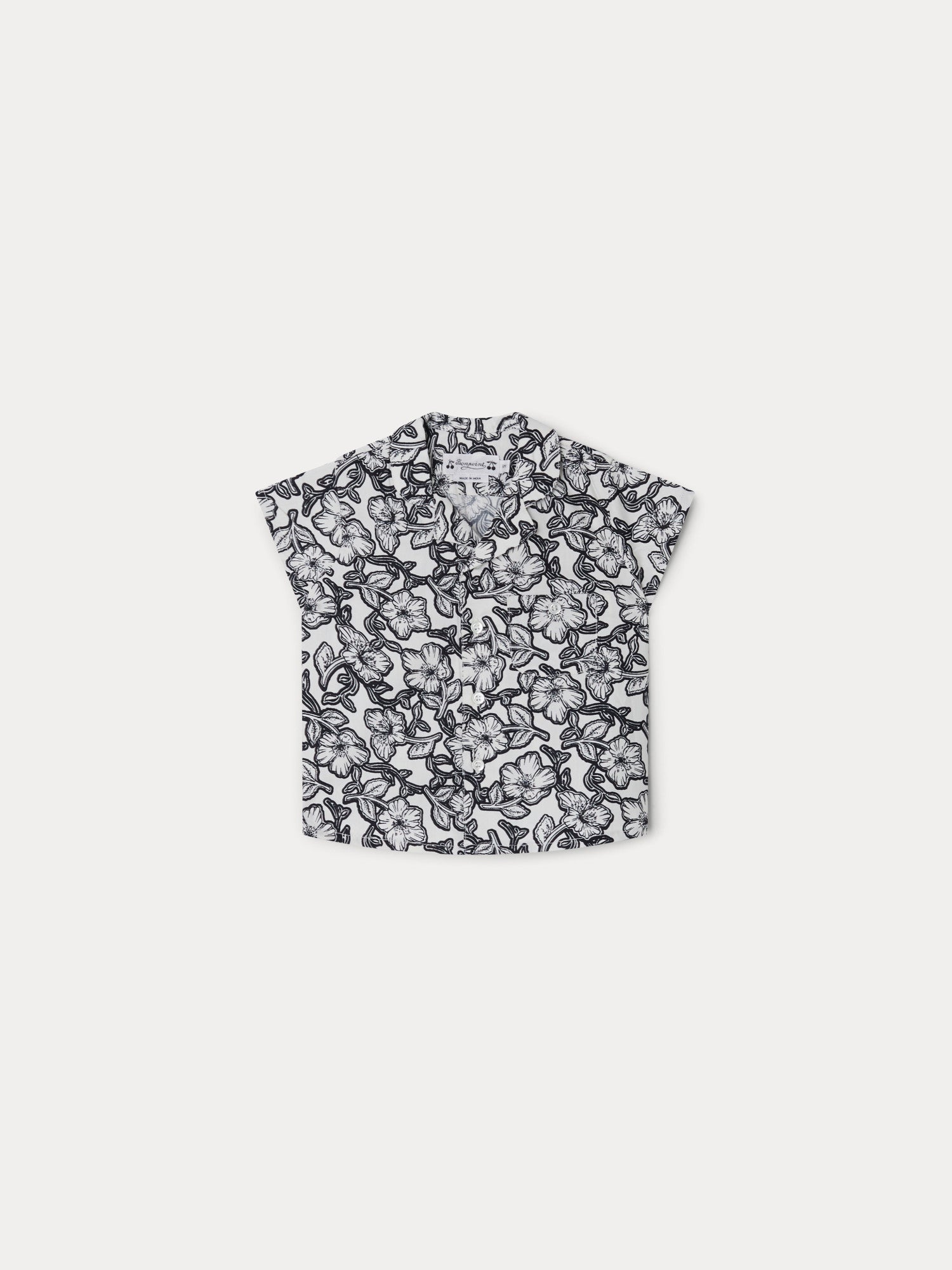 Gerald Shirt black flowers • Bonpoint