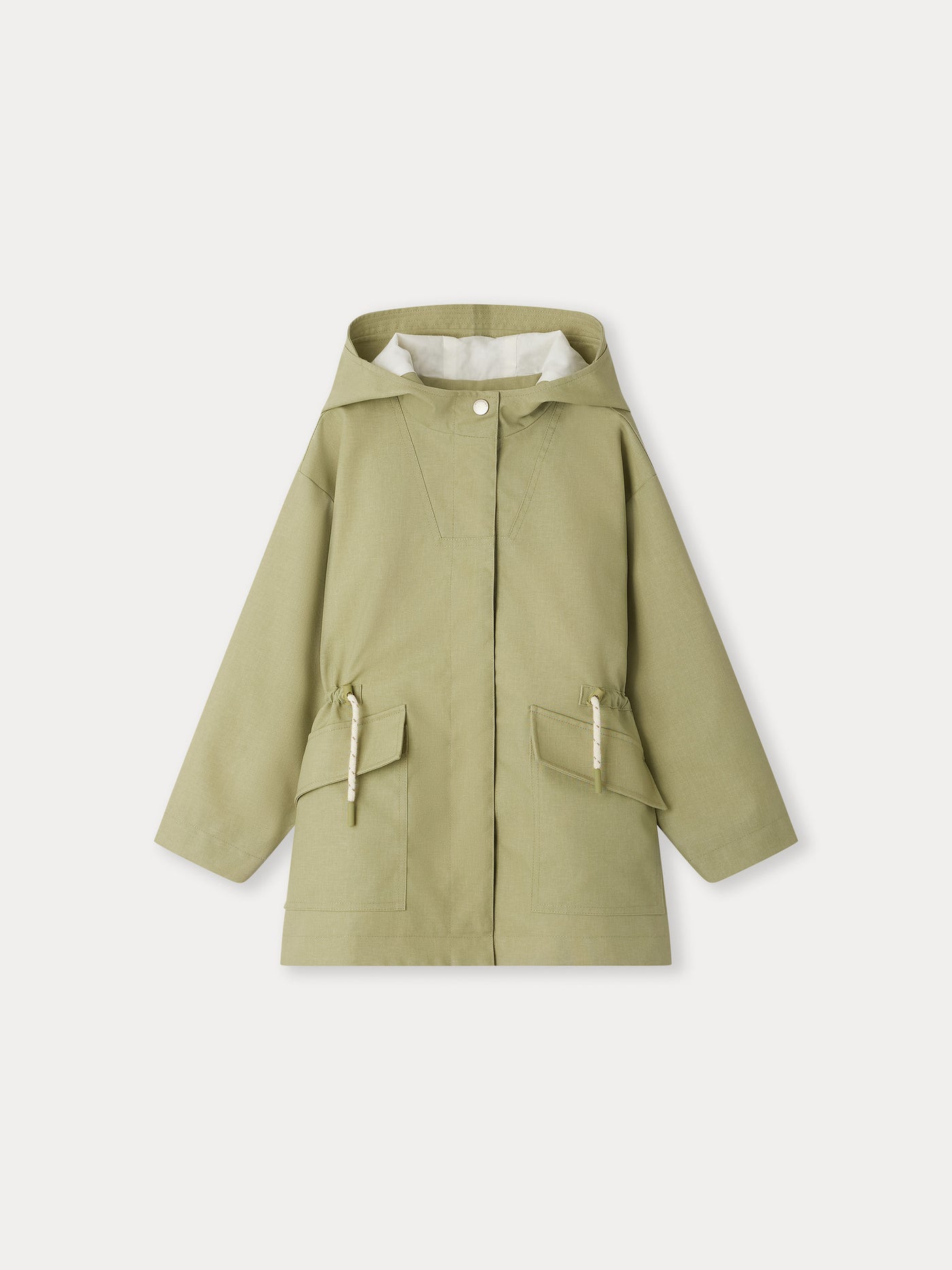 Zara - Rubberised Raincoat in Green - M-L - Woman