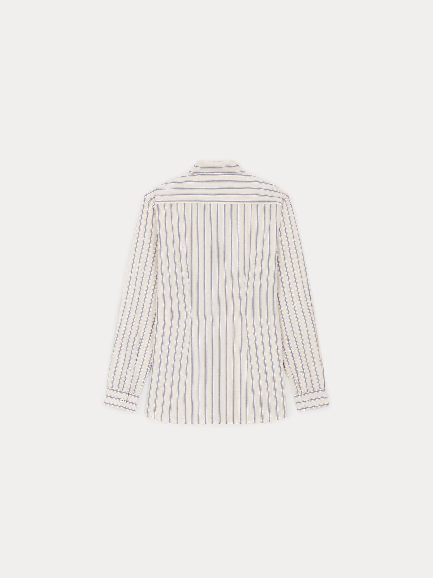 Off-white and blue striped shirt in cotton