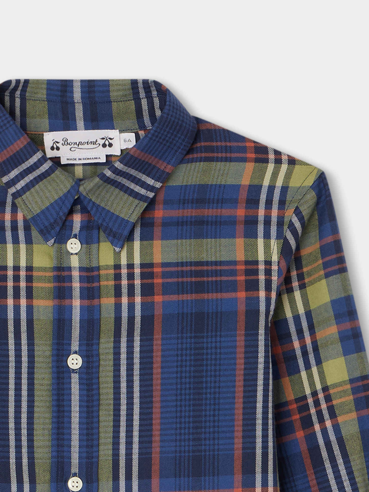 Daho Shirt navy tartan • Bonpoint