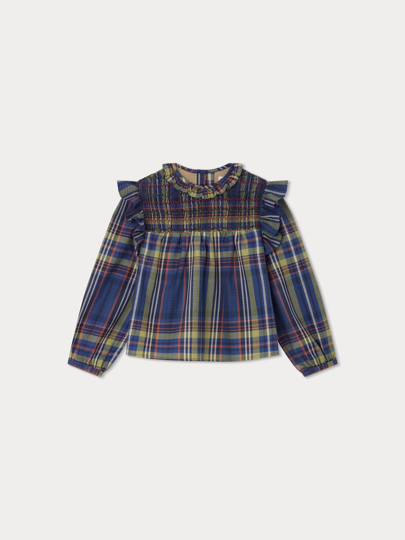 Domitille Blouse navy tartan