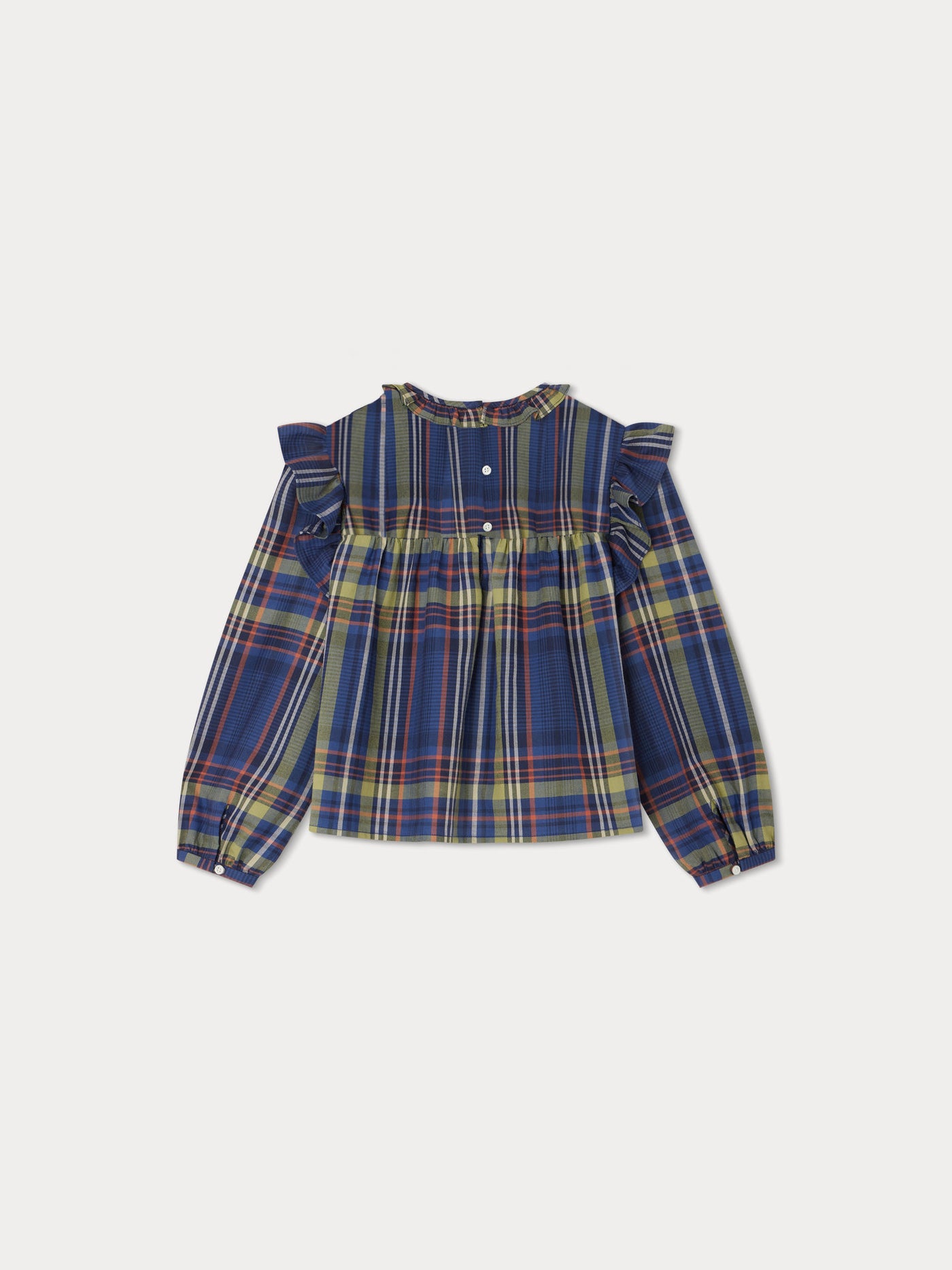 Domitille Blouse navy tartan