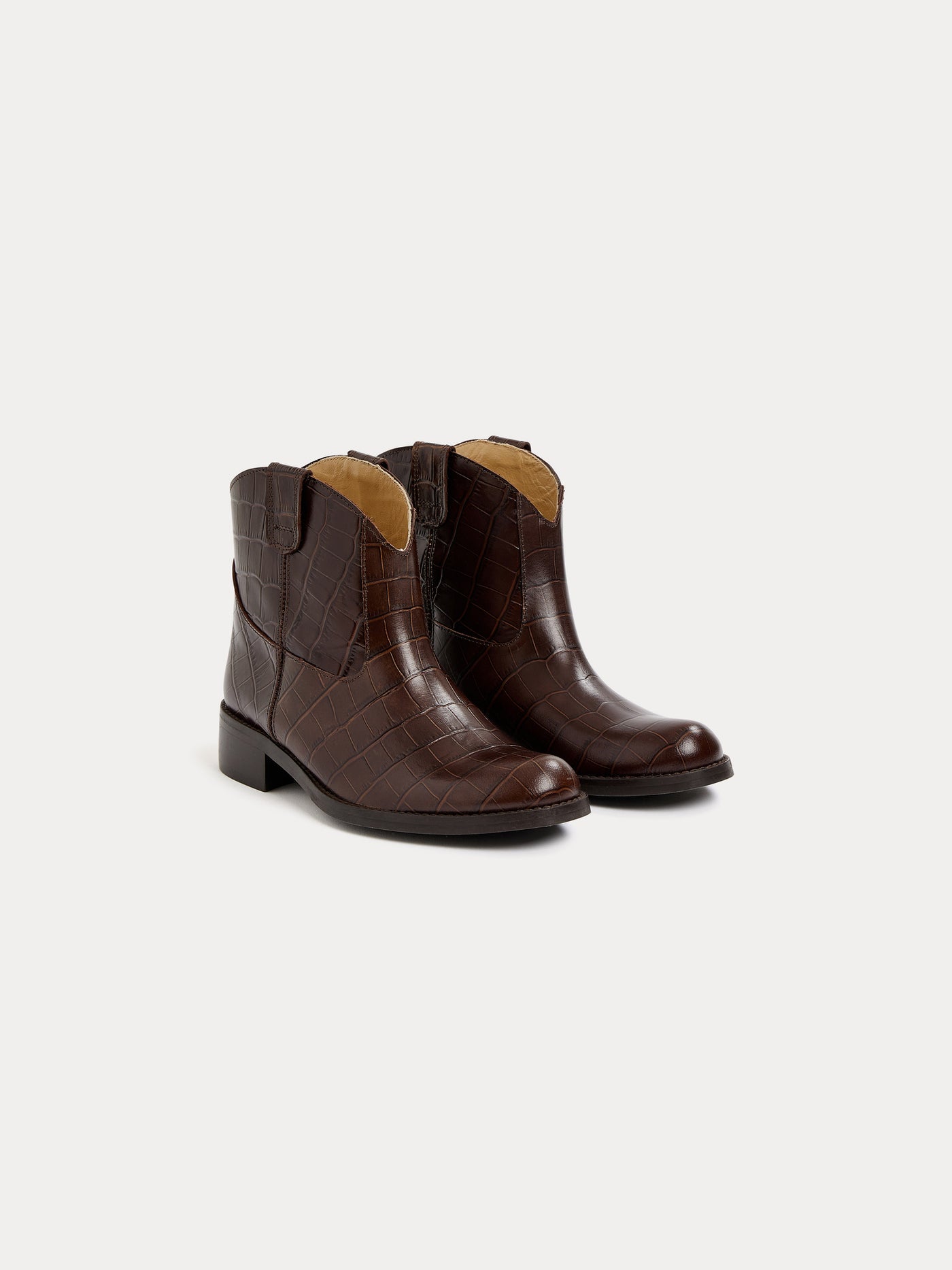 Santiag Ankle Boots chocolate