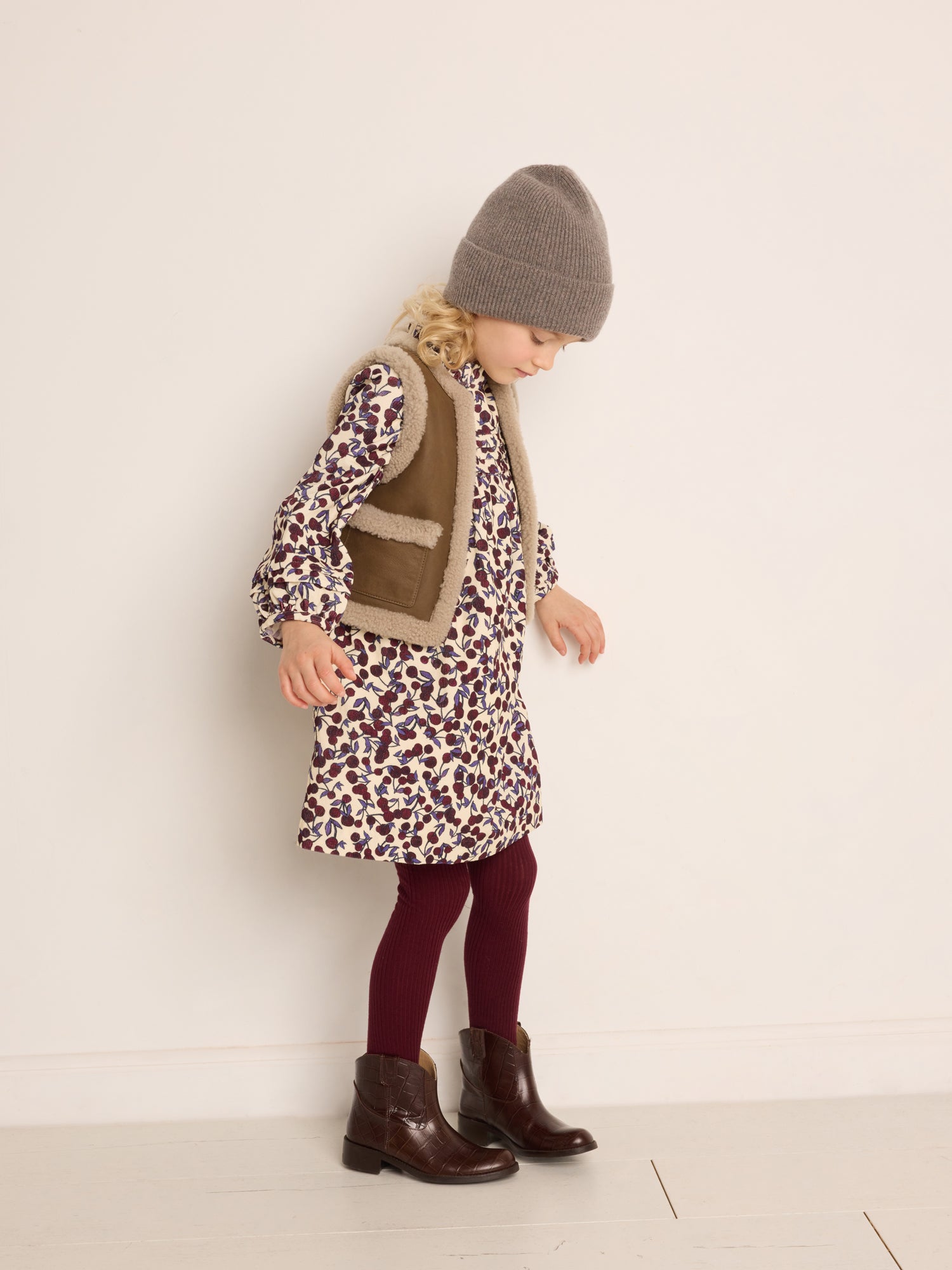 セール特価商品 Buzzard Baby Dress Chestnut Dotty 4y - キッズ服