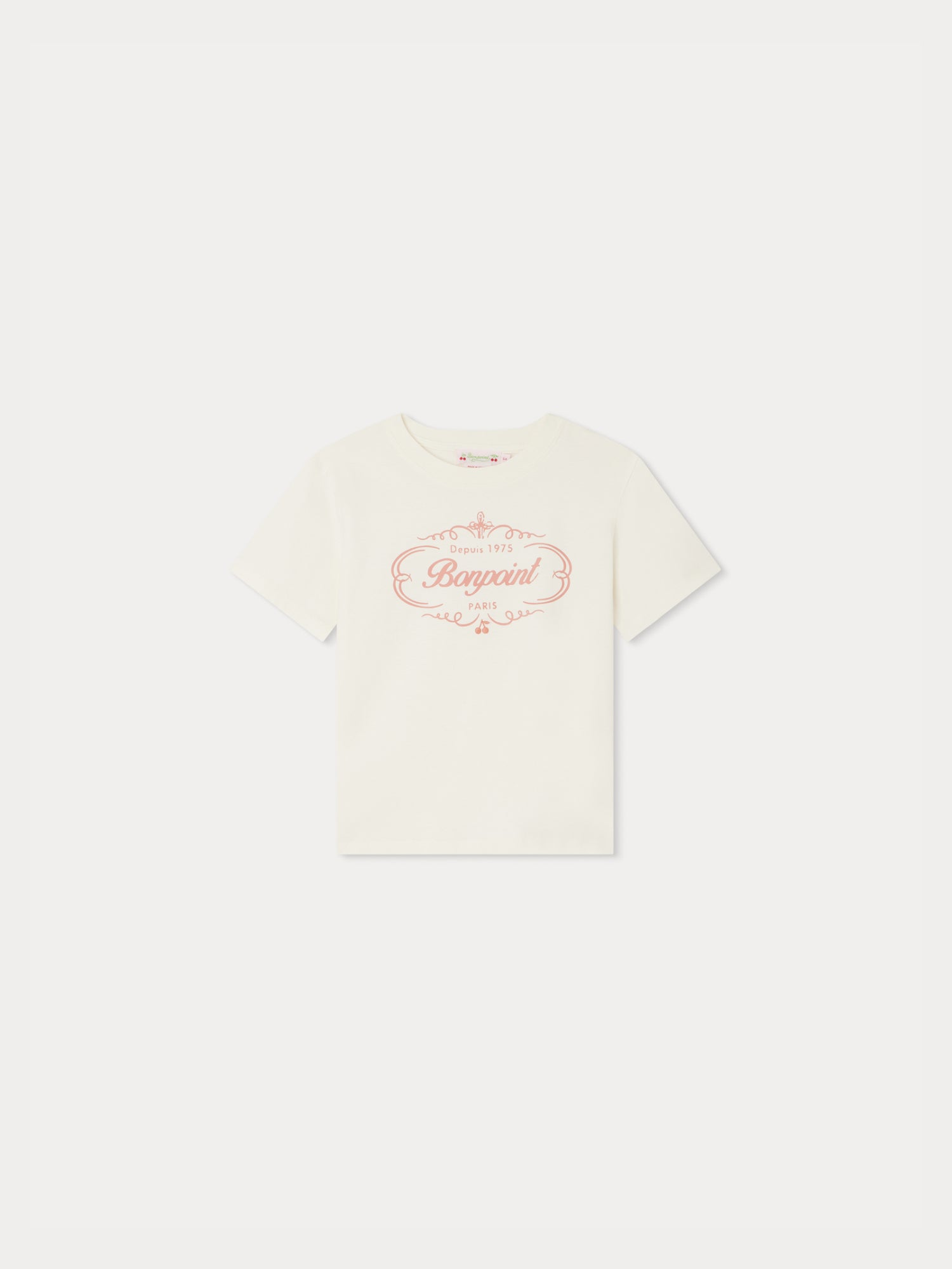 Bonpoint tree-print collarless shirt - White