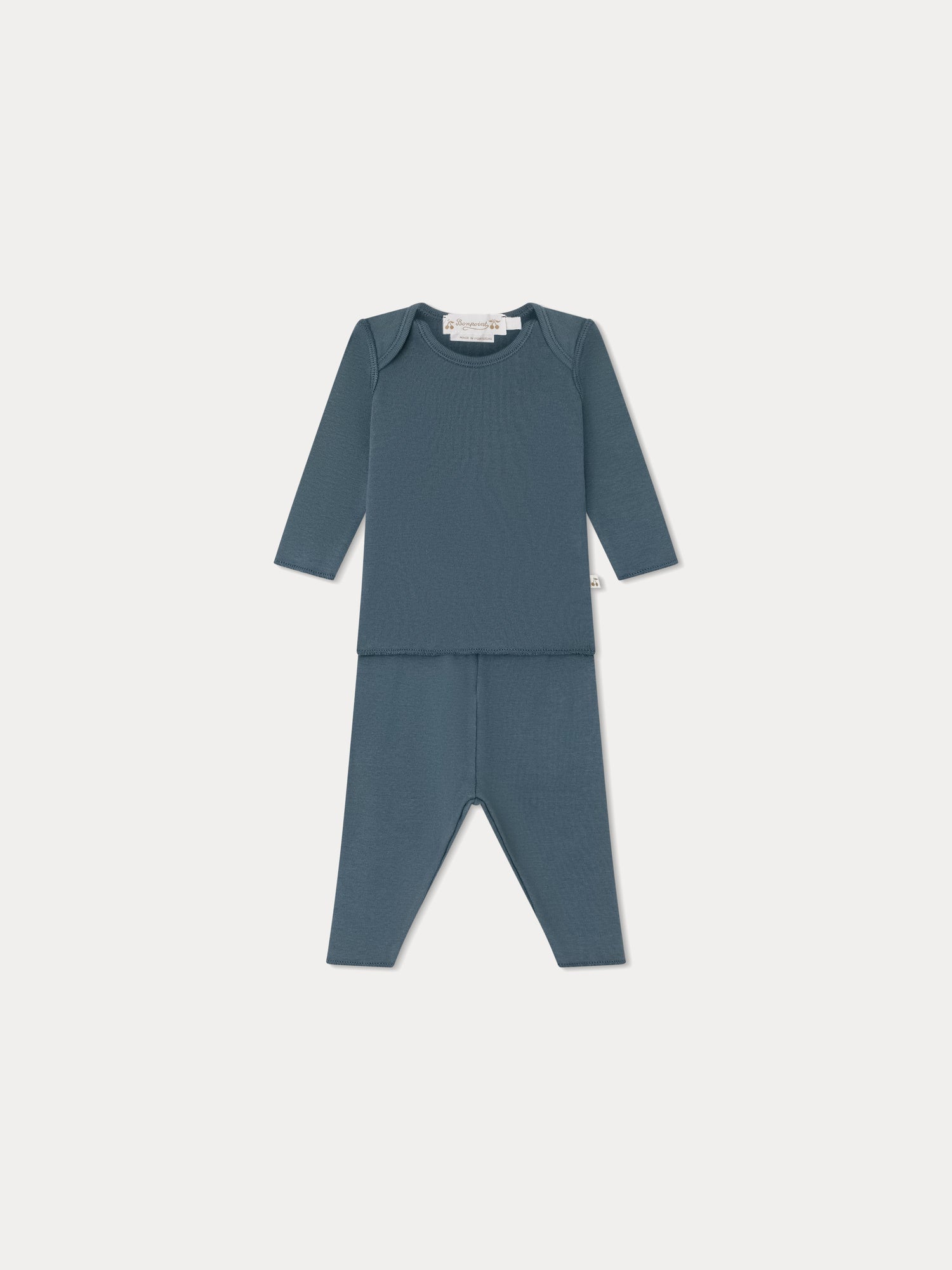 Bonpoint graphic-print short-sleeved pyjama set - Grey