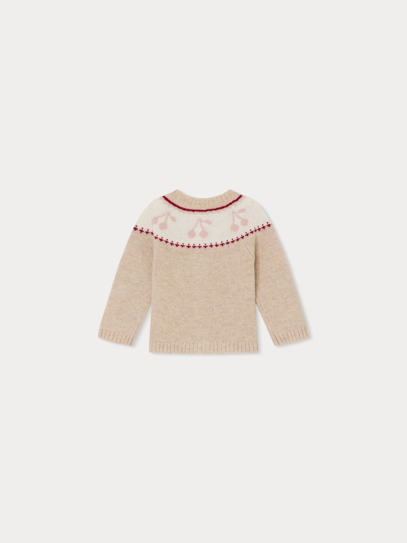 Jacquard Knit Jumper for Babies Pearly Grey