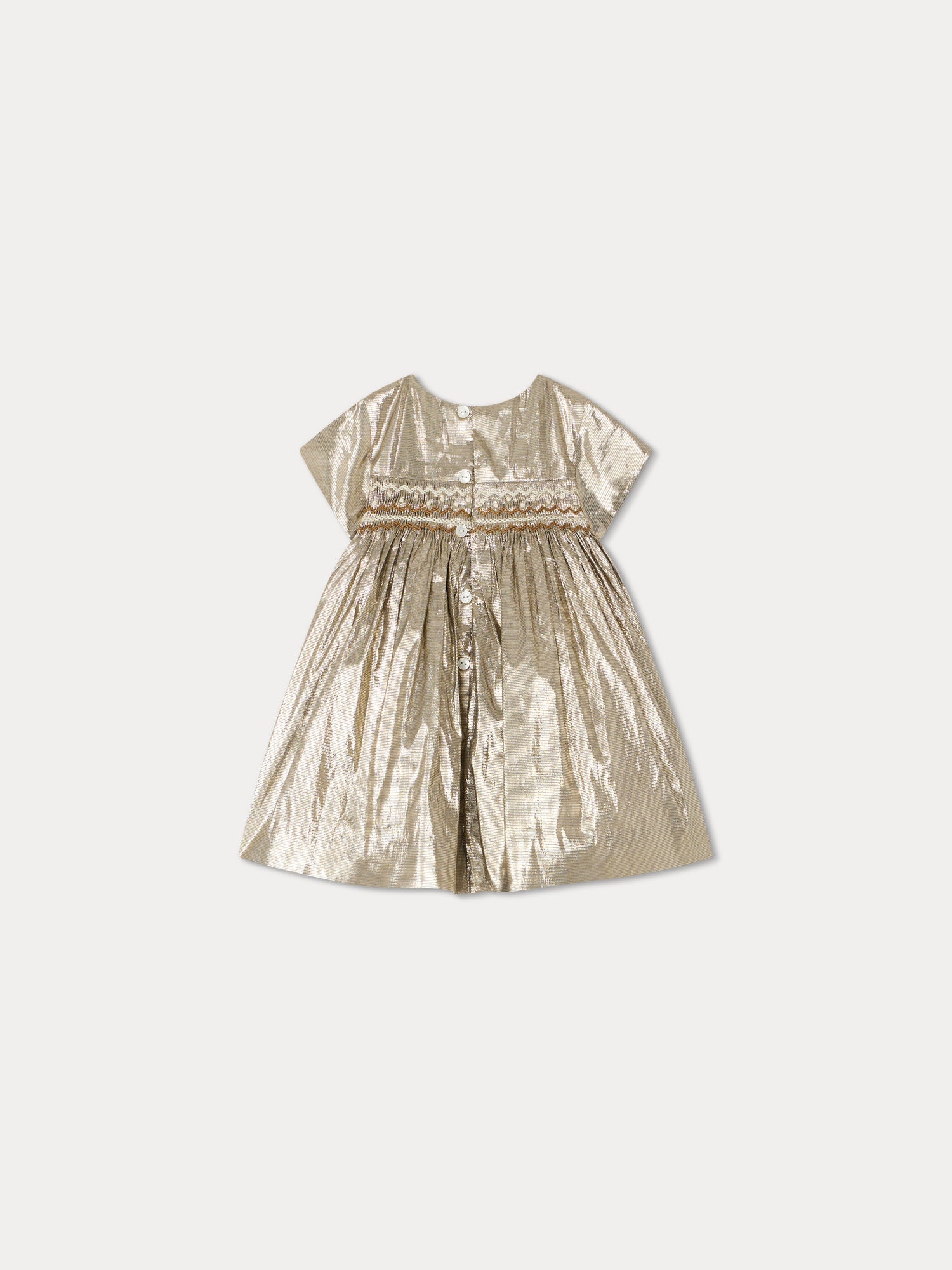 Maruska Smocked Dress gold • Bonpoint