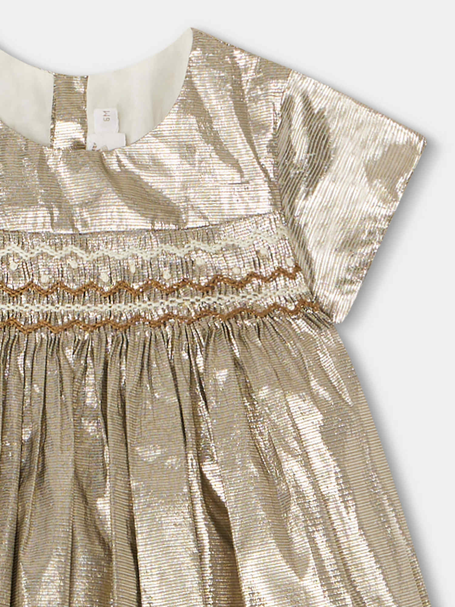 Maruska Smocked Dress gold • Bonpoint