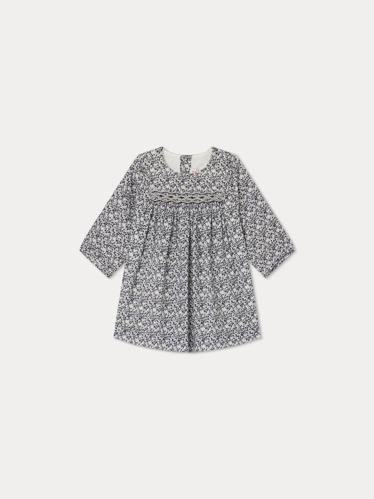 Felicie Smocked Dress navy • Bonpoint